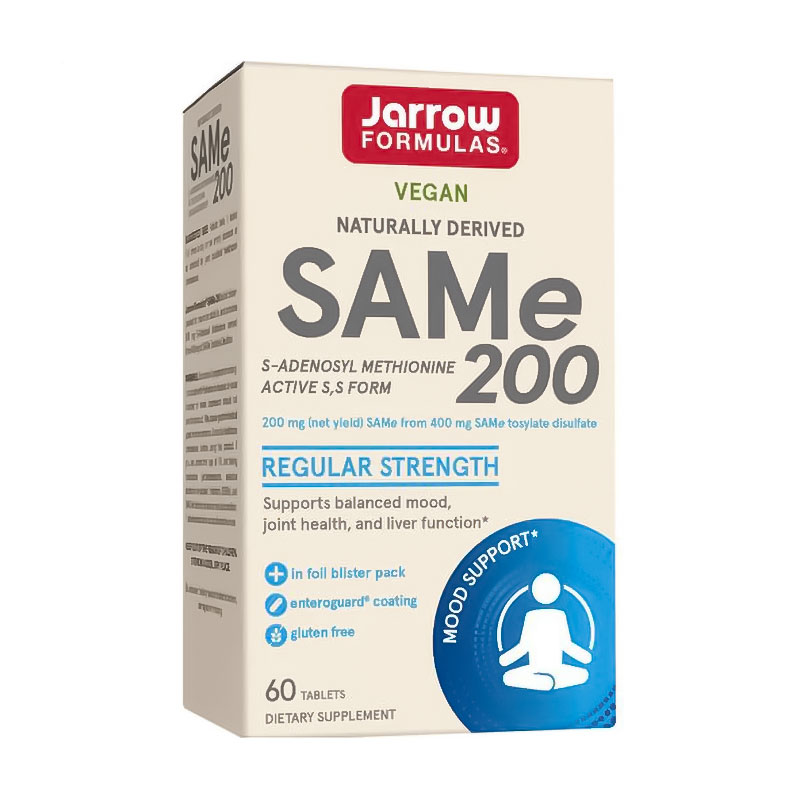 S-Аденозилметіонін Jarrow Formulas Vegan SAMe 200 мг, 60 таблеток